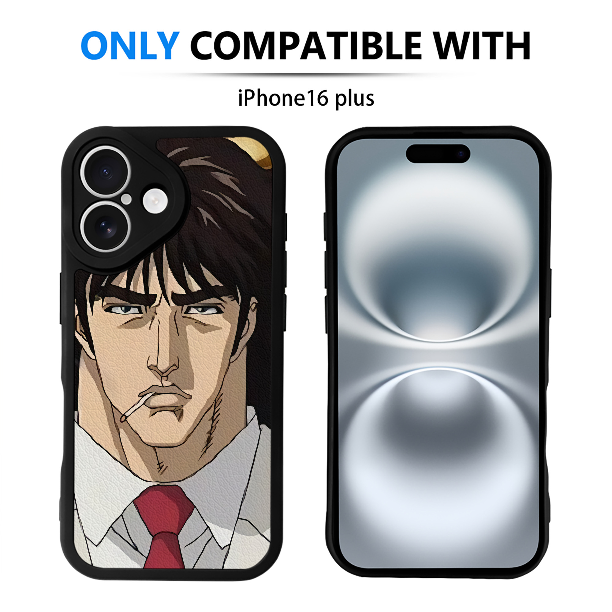 （画像用） 北斗の拳 Fist of the North Star 【iPhone 16シリーズ対応】シリコンスマホケース（レザー調） 材質：シリコン